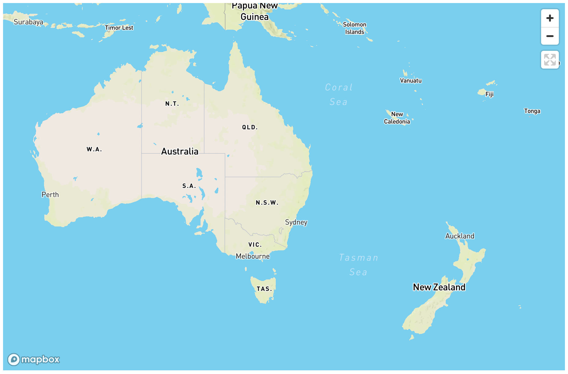 Australia And New Zealand Map 